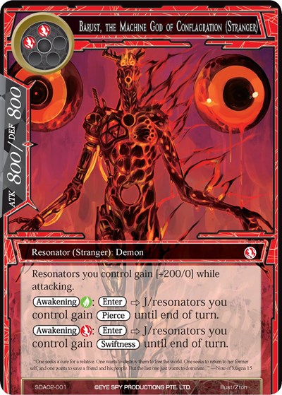 Barust, the Machine God of Conflagration (Stranger) SDAO2-001