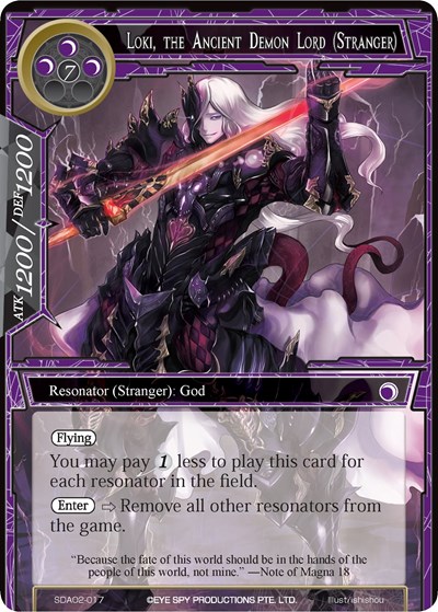Loki, the Ancient Demon Lord (Stranger) SDAO2-017