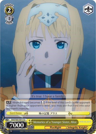 Memories of a Younger Sister, Alice SAO/S65-E013 U