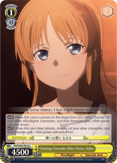 Feelings Towards Older Sister, Selka SAO/S65-E018 C