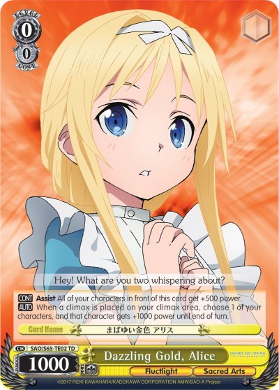 Dazzling Gold, Alice SAO/S65-TE02 TD