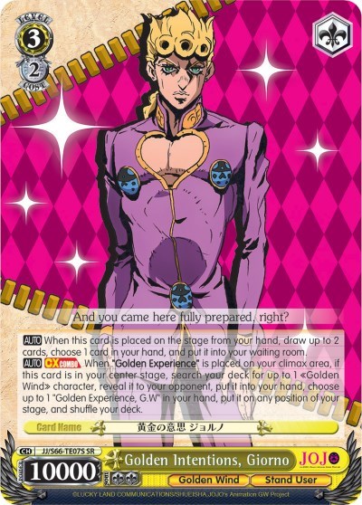 Golden Intentions, Giorno JJ/S66-TE07S SR