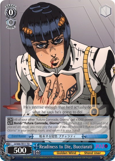 Readiness to Die, Bucciarati JJ/S66-TE11 TD