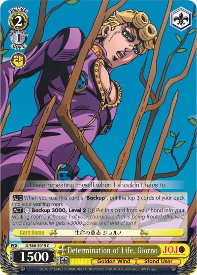 Determination of Life, Giorno JJ/S66-E019 C