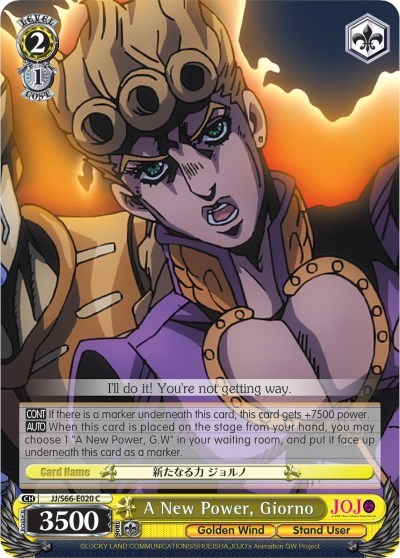 A New Power, Giorno JJ/S66-E020 C