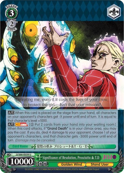 Significance of Resolution, Prosciutto & T.D JJ/S66-E039 U