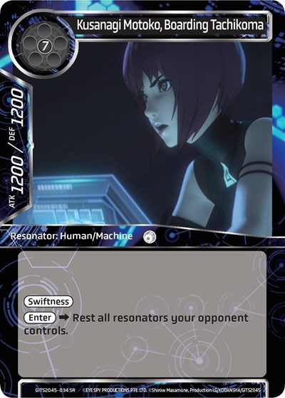 Kusanagi Motoko, Boarding Tachikoma GITS2045-034
