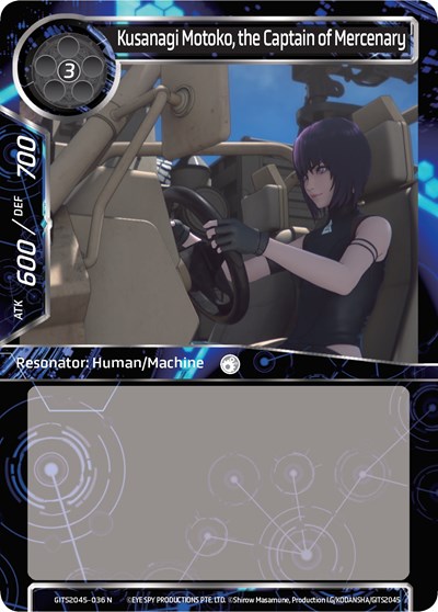 Kusanagi Motoko, the Captain of Mercenary GITS2045-036