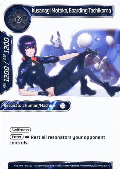 Kusanagi Motoko, Boarding Tachikoma GITS2045-079