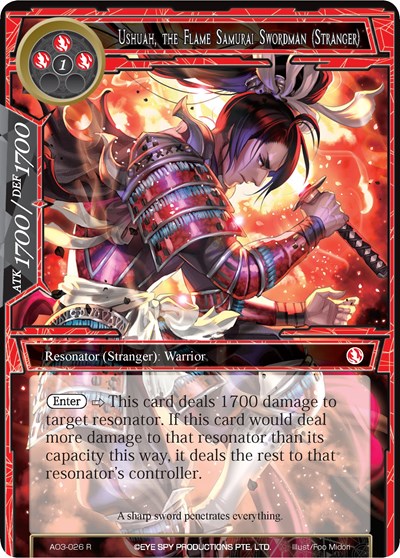 Ushuah, the Flame Samurai Swordman (Stranger) AO3-026