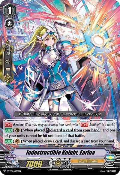 Indestructible Knight, Earina [V Format] V-TD11/008EN