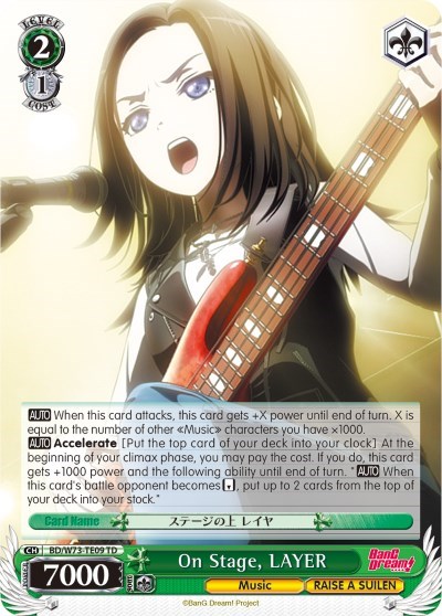 On Stage, LAYER BD/W73-TE09 TD