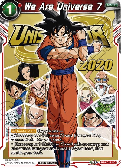 We are Universe 7 BT9-018