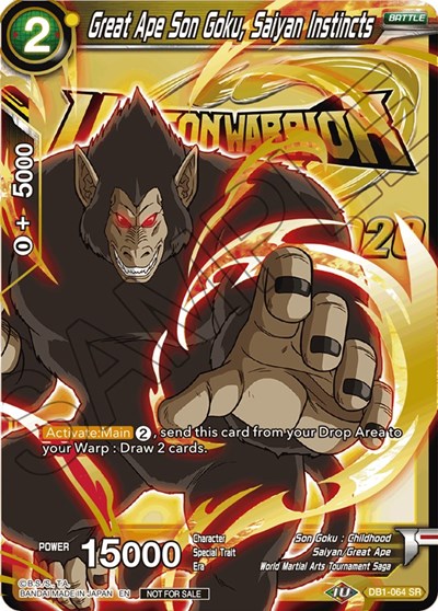 Great Ape Son Goku, Saiyan Instincts DB1-064
