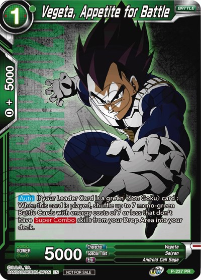 Vegeta, Appetite for Battle P-237