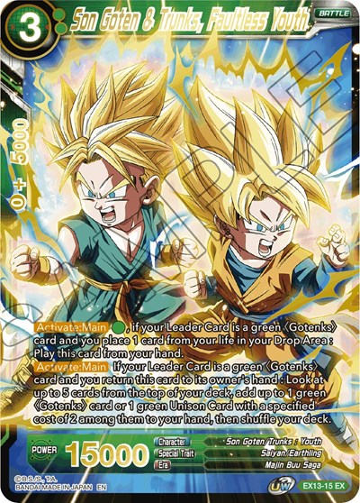 Son Goten & Trunks, Faultless Youth EX13-15