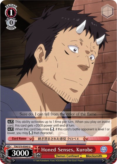 Honed Senses, Kurobe TSK/S70-E045 U