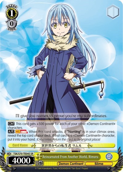 Reincarnated From Another World, Rimuru TSK/S70-TE04S SR