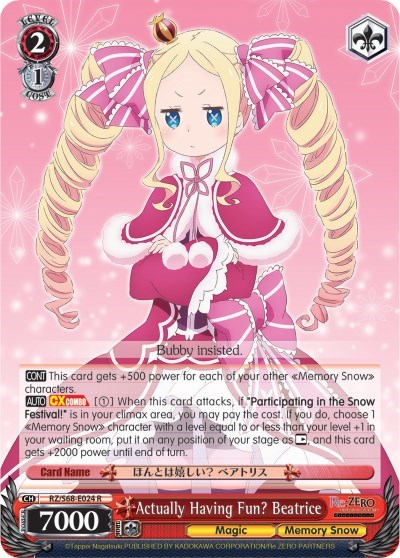 Actually Having Fun? Beatrice RZ/S68-E024 R
