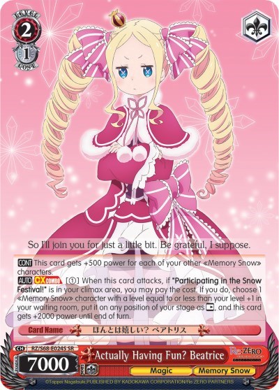 Actually Having Fun? Beatrice RZ/S68-E024S SR