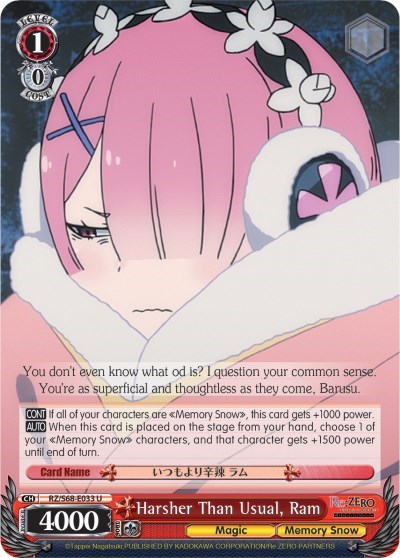 Harsher Than Usual, Ram RZ/S68-E033 U