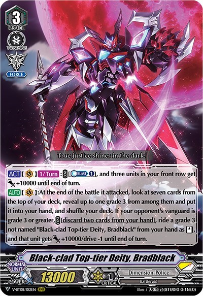 Black-clad Top-tier Deity, Bradblack [V Format] V-BT08/012EN RRR