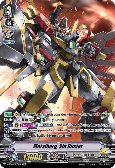 Metalborg, Sin Buster [V Format] V-BT08/SP17EN SP