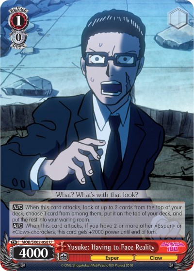 Yusuke: Having to Face Reality MOB/SX02-058 U