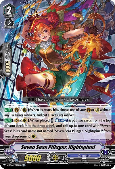 Seven Seas Pillager, Nightspinel [V Format] V-BT09/027EN