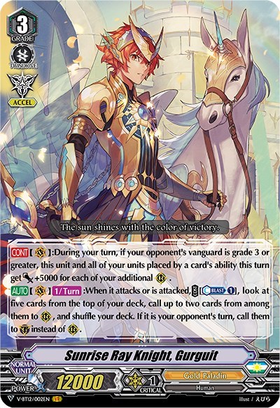 Sunrise Ray Knight, Gurguit [V Format] V-BT12/002EN