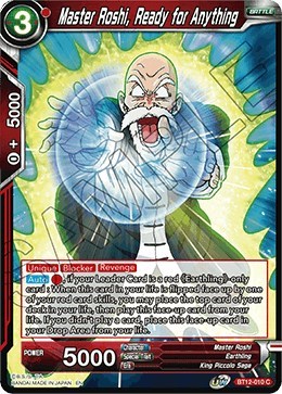 Master Roshi, Ready for Anything BT12-010