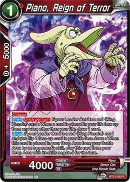 Piano, Reign of Terror BT12-023