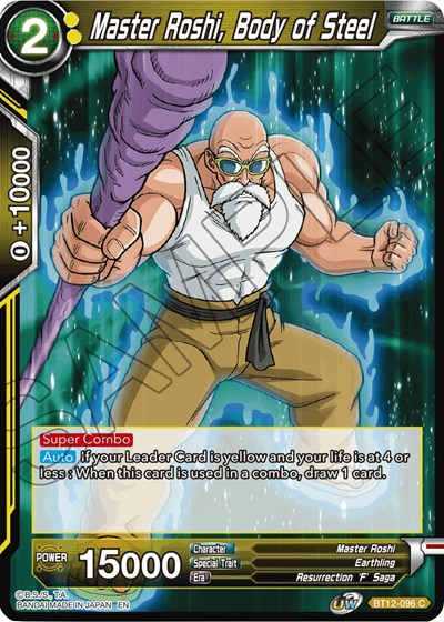 Master Roshi, Body of Steel BT12-096