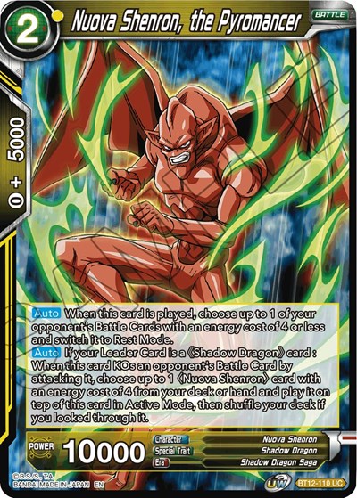 Nuova Shenron, the Pyromancer BT12-110