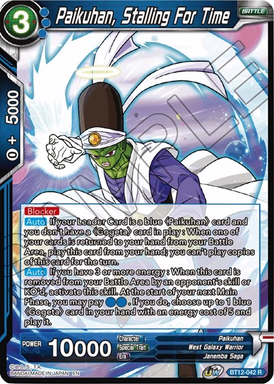 Paikuhan, Stalling For Time BT12-042