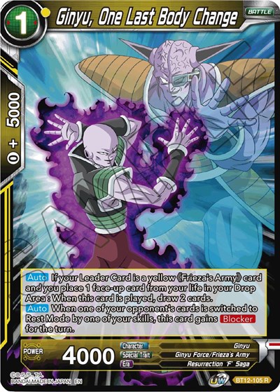 Ginyu, One Last Body Change BT12-105