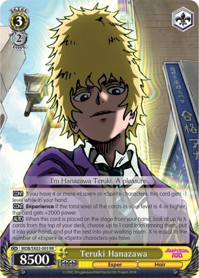 Teruki Hanazawa MOB/SX02-003 RR