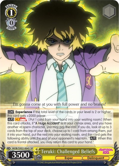 Teruki: Challenged Beliefs MOB/SX02-004S SR