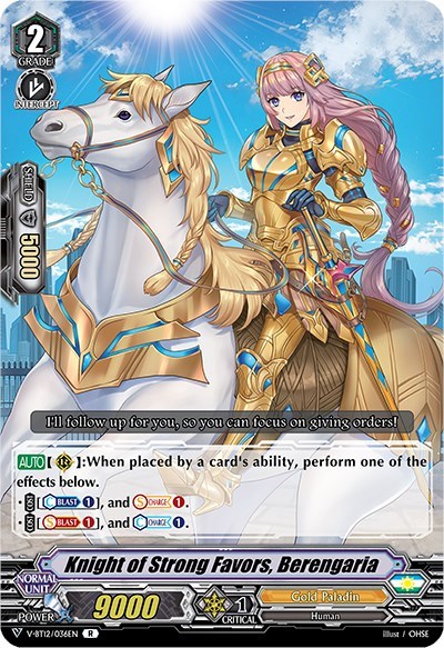 Knight of Strong Favors, Berengaria [V Format] V-BT12/036EN
