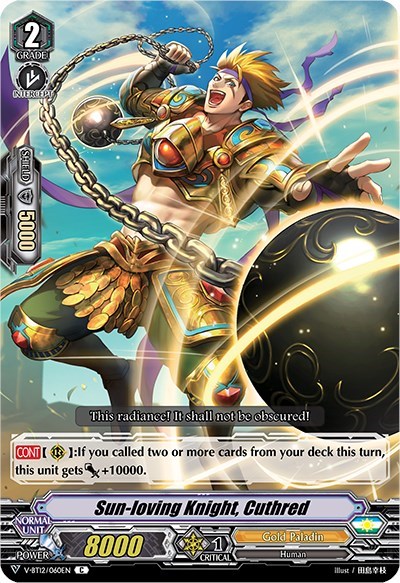 Sun-loving Knight, Cuthred [V Format] V-BT12/060EN