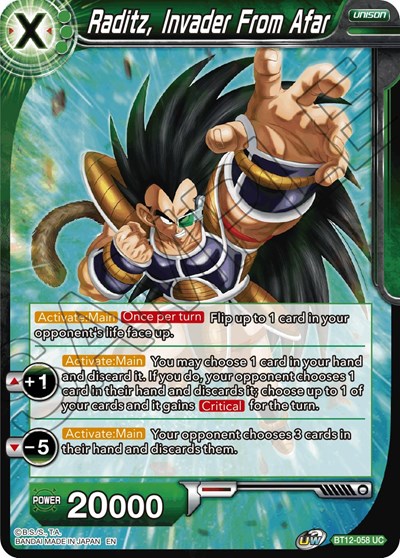 Raditz, Invader From Afar BT12-058