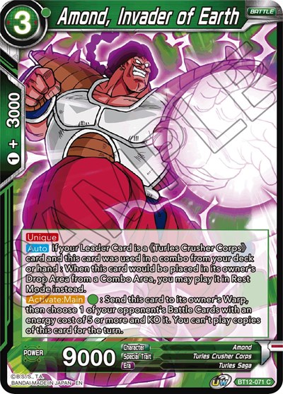 Amond, Invader of Earth BT12-071