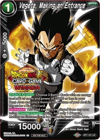 Vegeta, Making an Entrance BT7-101