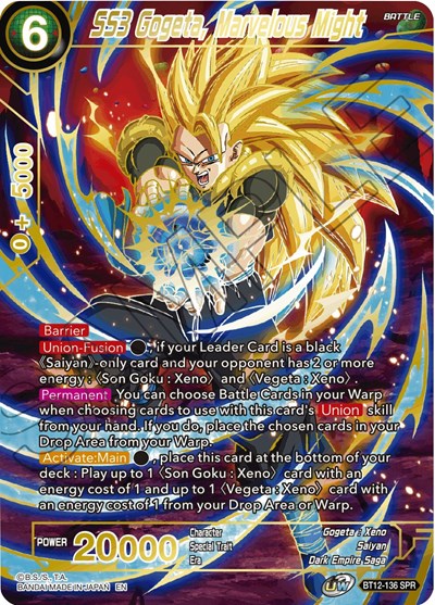 SS3 Gogeta, Marvelous Might BT12-136