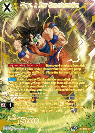Ginyu, a New Transformation BT12-088