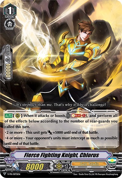 Fierce Fighting Knight, Chlorus [V Format] V-PR/0175EN