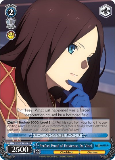 Perfect Proof of Existence, Da Vinci FGO/S75-TE17 TD