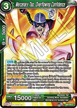 Mercenary Tao, Overflowing Confidence EB1-29