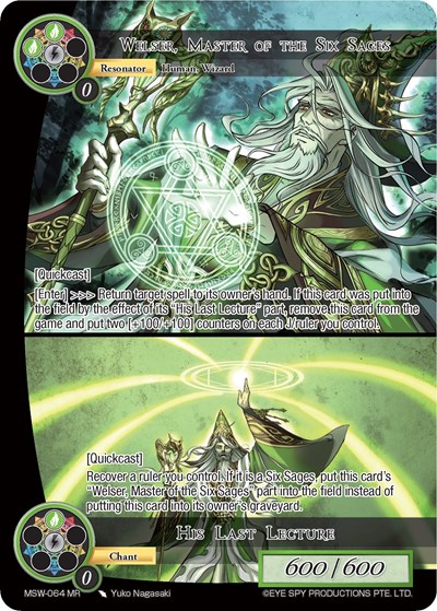 Welser, Master of the Six Sages // His Last Lecture MSW-064