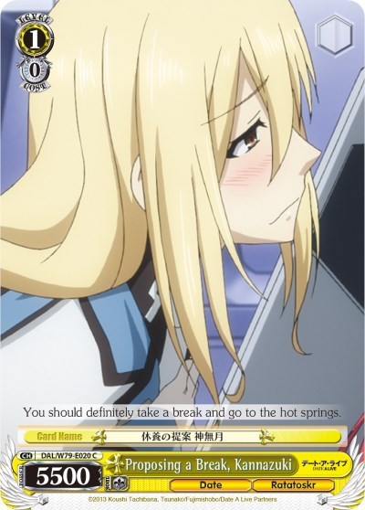 Proposing a Break, Kannazuki DAL/W79-E020 C